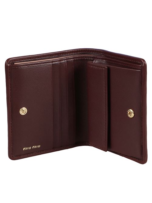 Portafoglio in nappa matelassè MIU MIU | 5MV204AFPPF0007